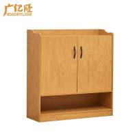 广亿隆木质鞋柜宿舍胶板鞋架两门一空90*32*95cm