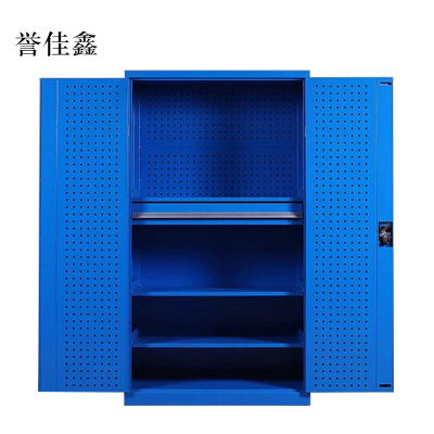 誉佳鑫工具柜加厚铁皮储物柜工厂车间用带抽屉汽修多功能收纳柜通门内一抽柜蓝色