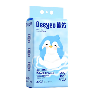 德佑绵柔巾200片*1包洁净柔厚企鹅悬挂2001DYCT360