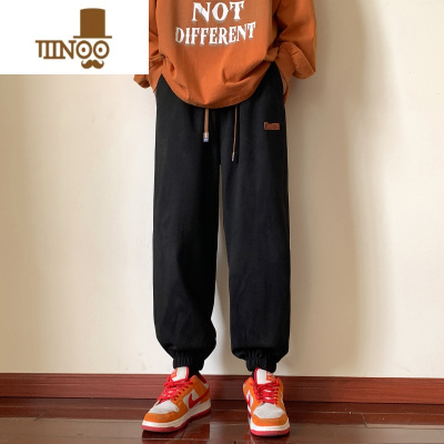 YANXU痞帅裤子男款潮牌美式高街vibe卫裤宽松大码运动束脚休闲裤