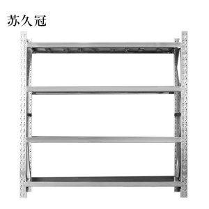苏久冠加厚201不锈钢重型货架商用仓库多层置物架多功能储物架2000*600*2000mm