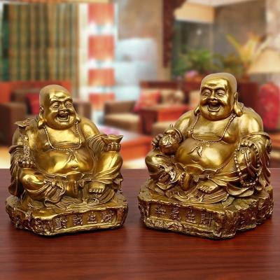 美帮汇弥勒佛像摆件 笑佛工艺品家居摆设客厅装饰品开业新居礼品