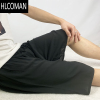 HLCOMAN中老年棉绸裤子男士居家短裤薄款休闲五分裤宽松人造棉睡裤大裤衩