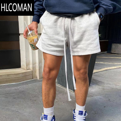 HLCOMAN短裤男夏季美式复古灰色休闲运动跑步篮球宽松健身三分裤