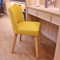 森美人家用靠背椅子简约布艺实木休闲椅学生宿舍书桌凳子卧室椅餐椅单人