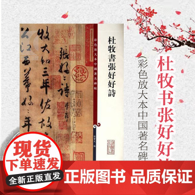 杜牧书张好好诗 彩色放大本中国著名碑帖 孙宝文 书法碑帖 正版图书籍 上海辞书 世纪出版
