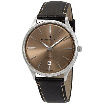 Hamilton汉密尔顿纤薄系列皮带手表男时尚简约大气男表商务休闲气质自动机械表男H38525721默认