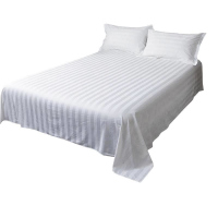 甘柔美床单260*195cm全棉斜纹贡缎(白色)条