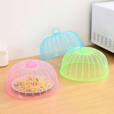 敬平(JING PING)菜罩餐桌饭菜罩防蚊蝇盖手提食物家用小号塑料圆形可重叠收纳马脸 6个随机搭配菜罩饭罩