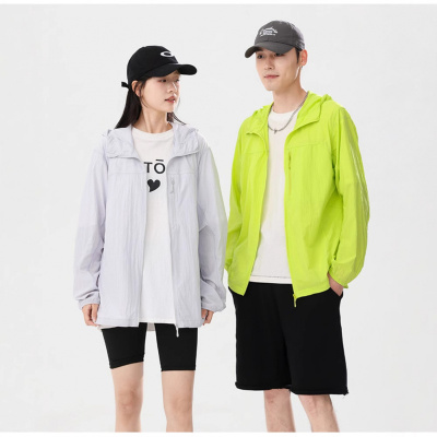 情侣户外夏季防晒衣轻薄风壳连帽休闲连帽百搭皮肤衣宽松男女外套