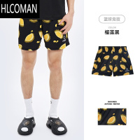 HLCOMAN短裤男夏季2025透气速干水果印花健身训练跑步美式篮球四分裤