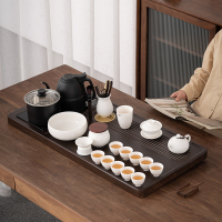 苏氏陶瓷(SUSHI CERAMICS)茶具套装自动烧水壶云海茶盘茶台配整套配整套高品质羊脂玉茶杯