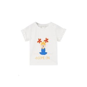 [1件3折价:25.5]米喜迪mecity童装夏新款女小童运动平面针织柔软舒适短袖T恤