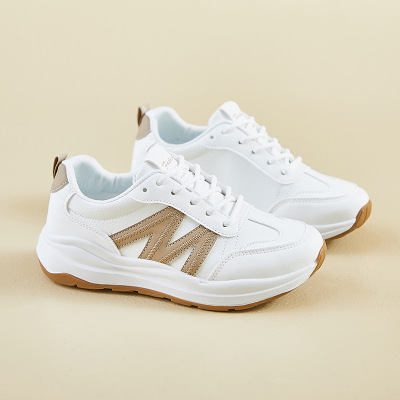 ins韩版新款阿甘鞋女2025春季学生跑步运动厚底增高休闲鞋