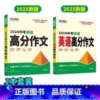 真题作文[语文+英语]2本 初中通用 [正版]2025真题高分作文初中生分类素材大全人教版初一初二初三语文速用模板七八九