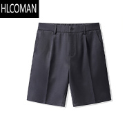 HLCOMAN大码冰丝速干半松紧短裤男五分裤青少年加肥大码3MM斤可穿透气