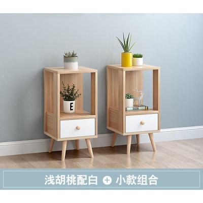 家柏饰(CORATED)花架阳台落地式客厅室内实木花盆架多层置物架多肉绿萝花架子靠墙 小款组合浅胡桃配白