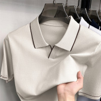 夏新款男士纯色翻领短袖Polo衫商务休闲简约时尚透气舒适男装