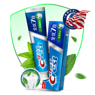佳洁士(Crest)全优7效茶香深洁牙膏180克