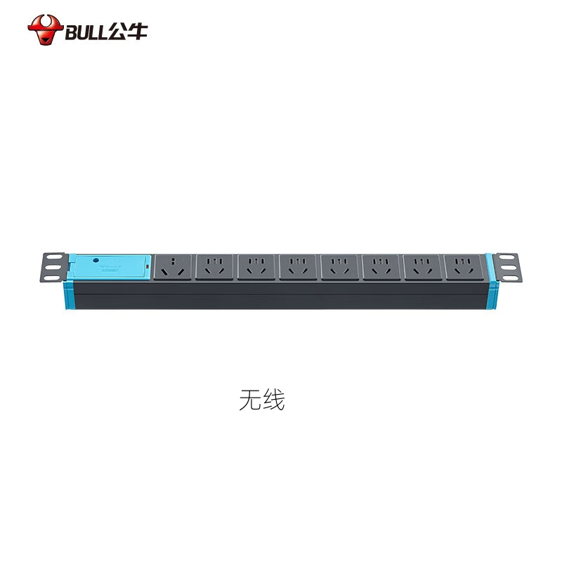 公牛(BULL)16A大功率PDU桌面机柜插座 8位无线 GNE-108DW