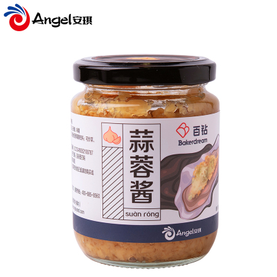 百钻蒜蓉酱200g瓶火锅蘸料酱汁烤生蚝调料烹饪烧烤蒜泥调味料商用烘焙原料烘焙食品家庭烘焙200g