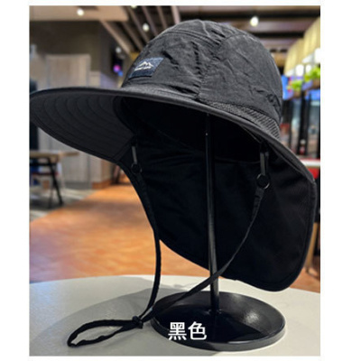 大帽檐防晒渔夫帽男女户外遮阳防紫外线UPF50+可调节透气披肩帽子