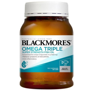 Blackmores澳佳宝3倍浓缩无腥三倍Omega3深海鱼油150粒 调节三高呵护心脑眼 澳洲原装进口 香港保税随机发