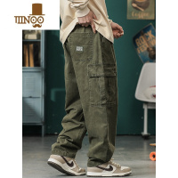 YANXU日系cityboy潮牌工装裤男直筒宽松新款美式复古多口袋休闲裤