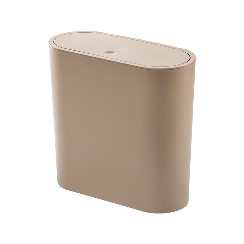 茶花 柯琳弹盖式窄边垃圾桶10.8L/个