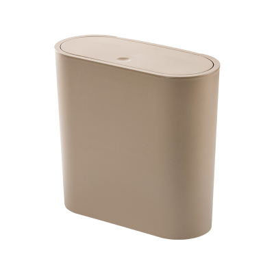 茶花 柯琳弹盖式窄边垃圾桶10.8L/个