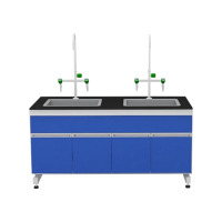 臻远 ZY-SYT-17 实验室 工作台化验室操作台化验桌 1.5米双水槽台
