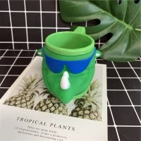 恐龙杯子儿童卡通恐龙洗漱杯宝宝幼儿园学生创意立体刷牙水杯牙缸 三维工匠 黑色霸王龙/雷克斯