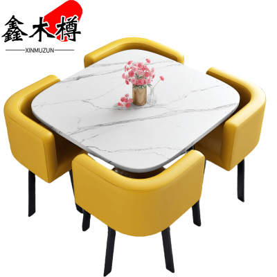 鑫木樽洽谈桌椅一桌四椅套