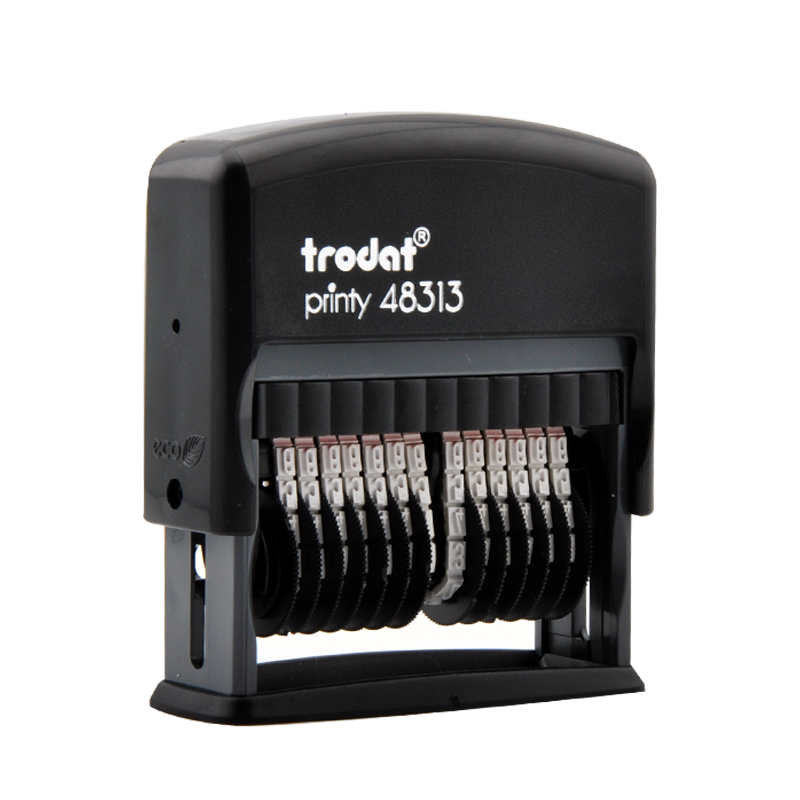 卓达48313 全自动翻转回墨印章可调13位数字批发红蓝黑色空白印台