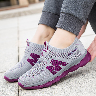 Ideamini夏季透气网面老人网鞋老北京布鞋女妈妈鞋防滑软底中老年人健步鞋休闲鞋