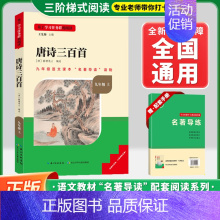 [九上-选读]唐诗三百首❤️赠配套手册 初中通用 [正版]水浒传艾青诗选九年级上下册必读课外书名著导读书目精编初中名著名