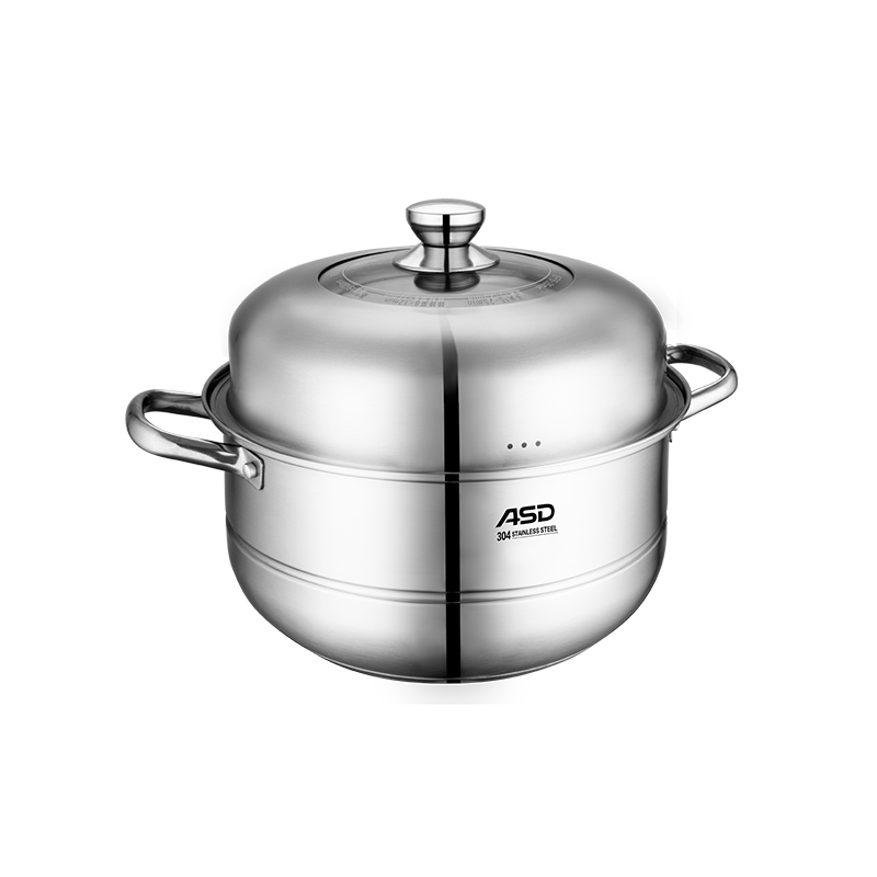 爱仕达 ASD 9.5升双层复底大容量不锈钢蒸锅 ZS30Q5TG 通用炉灶轻松烹饪