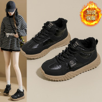 加绒高帮雪地靴女冬季新款学生ins韩版保暖休闲鞋棉鞋