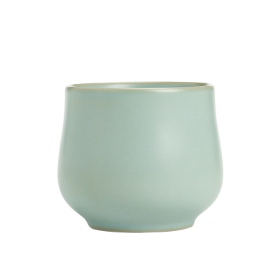 苏氏陶瓷汝窑茶杯子开片可养金线功夫茶具大容量主人杯品茗杯套装（大力士杯+牡丹杯）