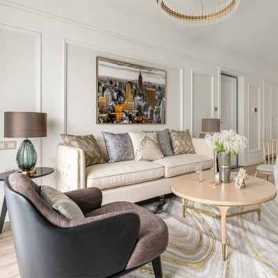 美式布艺沙发现代简约客厅123组合整装三人位小户型轻奢家具可拆