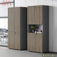 易企采 40*80*200CM 两门文件柜 资料储物档案柜木质带锁落地式保密柜办公室书柜