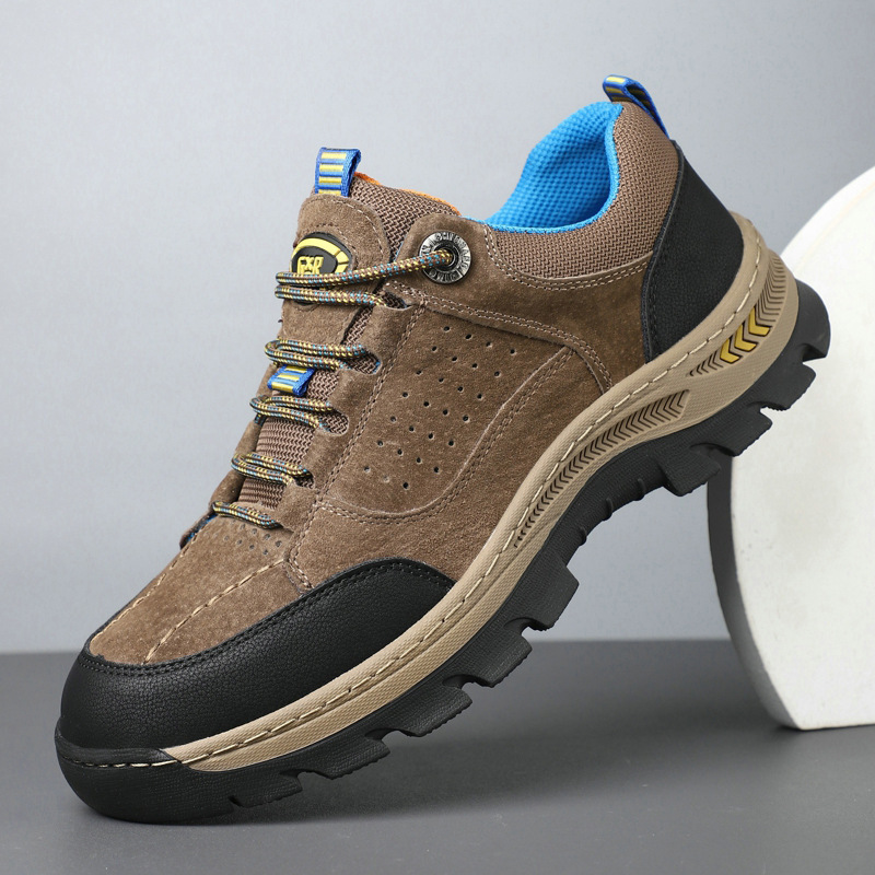 真皮真皮登山鞋男防水防滑耐磨春夏户外轻量化运动透气专业爬山徒