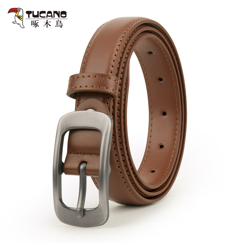 啄木鸟皮带女款针扣腰带商务休闲裤带时尚女士皮带简约潮2025新款