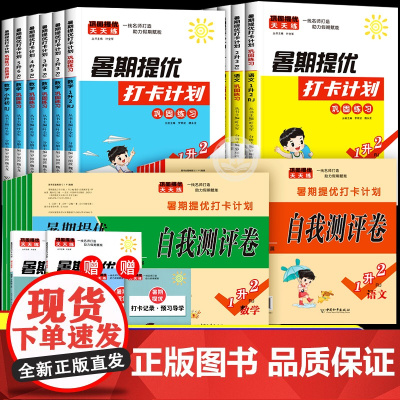 一二年级下册暑假作业人教版升三四五六年级语文数学暑假预复习一本通小升初暑假衔接试卷口算题天天练赢在暑期提优打卡学习计划表