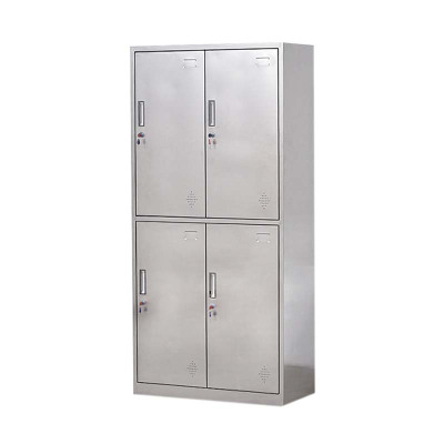 豪利鑫威不锈钢员工储物柜文件柜存放柜子更衣柜存包柜四门更衣柜