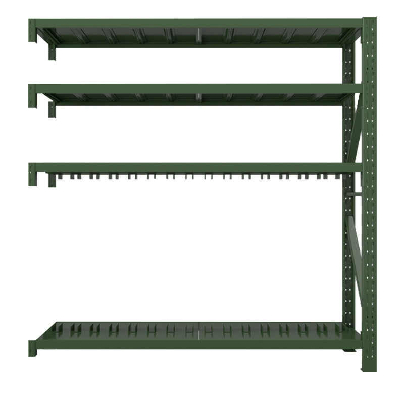 湘渭消防铁锹镐农具摆放架安保装备器材存放架绿色货架盾牌架中型-副架