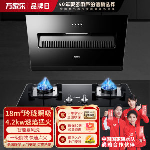 万家乐 油烟机灶具套餐 烟灶两件套AL031+ LAY3侧吸18立方大吸力油烟机燃气灶套装 灶具台嵌两用天然气