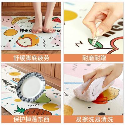 美帮汇防水防油厨房地垫浴室防滑垫卫生间垫塑料PVC脚垫皮革地毯
