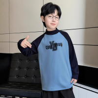 男童秋冬打底衫新款洋气保暖内搭儿童韩版半高领双面德绒