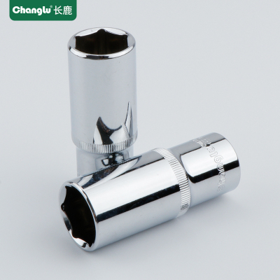 长鹿12.5mm大飞系列1/2寸大飞铬钒钢加长6角套筒头六角长套筒8mm